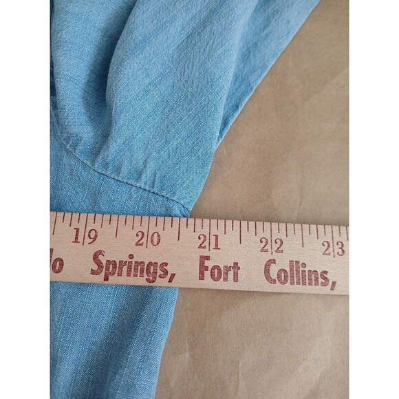 GAP Denim Dress Womens L Blue Embroidered Classic Basic - Picture 4 of 8